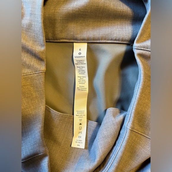 Lululemon Here to There High-Rise 7/8 Pant Crosshatch Texture Magnet Grey Size 6 - Picture 6 of 9